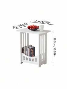 1 Nordic-Style Mini Square Coffee Table. Creative, Minimalist, Perfect For Home Use As A Side Table In The Living Room, Small Apartment, Multifunctional Small Square Table. Useful For Bedroom Nightstands, Balcony Relaxation, Daily - Multicolor - View 12
