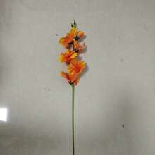 5/10 Stücke künstliche Calla-Lilien, geeignet für Wand, Wohnzimmer, Schlafzimmer, Hochzeit, Partydekoration, Tischfüllung, Zuhause, Schreibtischdekoration, Küche, Hochzeit, Tisch, Mittelstück, Büro, Garten, anwendbar für Frühling, Sommer, Herbst, Winter - orange - Übersicht 8