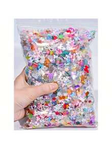 Hiasan Kuku Resin 3D Warna Campuran, Kemasan 30g, Bentuk Hati, Bunga, dan Pita, untuk Perlengkapan Pembuatan Perhiasan Kerajinan DIY - MultiWarna - View 8