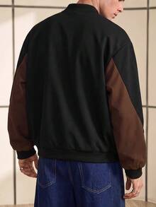 Chillumni Men's Zip-Up Two Tone Casual Daily Fashionable Jacket - Multicolor - View 2