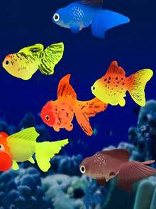 1PC Realistic Artificial Goldfish, Lifelike Dynamic Floating Aquarium Ornament, Colorful Moving Fake Fish Decoration For Fish Tank Home Decor - various - View 2