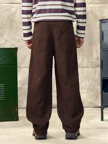 Norleigh Men Slant Pocket Straight Leg Jeans - Coffee Brown - View 2