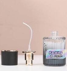 1 50ml/30ml Large Capacity Convenient Perfume Spray Bottle High-End Cosmetics Subpackage Bottle Vertical Stripe Spiral Mouth Perfume Empty Bottle - Multicolor - View 1