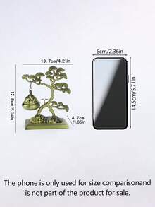 A Small Tree Incense Burner, Alloy Material, 14.2cm High, 12.5cm Wide, Traditional Chinese Style, Exquisite Workmanship, Can Light Incense Sticks And Coils, Suitable For Yoga Studios, Camping, Gardens, Courtyards, Classic Candlelight Dinner Props - Bronze - View 3