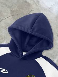 STEELVANCE Áo hoodie nỉ nam tay dài in chữ, dáng rộng thoải mái, phong cách thường ngày - Nhiều màu - Xem 5