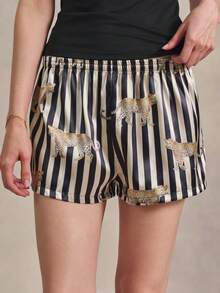 EverLounge Women's Striped Animal Print Comfortable Safety Shorts - Multicolor - View 4