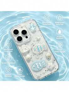 1. Casing Ponsel Transparan Kreatif Motif Kartun Kerang, Cocok untuk iPhone 17 Pro Max, Penutup Belakang Silikon Lembut - Clear - View 3