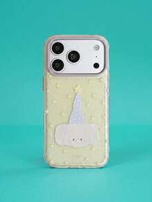 ShellaStory Cute Star Hat Animal Compatible With Apple 17pro Phone Case Phone16 Ins Style 14 Soft Case 15 Girl, Creative, Geometric, Card Style, Fresh, Niche, Soft Girl, Ins Style - Yellow - View 1