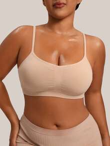 Barelissa Plus Size Fashionable Backless Comfortable Seamless Candy Bra Lingerie Set 5pcs - Multicolor - View 3