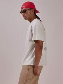 Musero Oversized "Horsepower" Graphic Crew Neck Tshirt Spring Summrer Essentials - Apricot - View 4