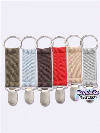 Set 6 buc/clipeuri pentru șapcă din pânză, pentru rucsac și călătorii, inel metalic pentru chei multicolor și clemă puternică, accesoriu portabil pentru fixarea șapcii pe geantă, valiză, pentru școală