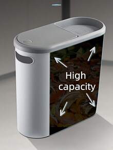 Thùng rác nhà tắm nắp lật nhấn, thùng rác nhựa khe hẹp dùng trong gia đình để đựng giấy, rộng 14cm - Nhiều màu - Xem 9
