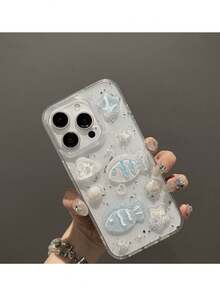 1. Casing Ponsel Transparan Kreatif Motif Kartun Kerang, Cocok untuk iPhone 17 Pro Max, Penutup Belakang Silikon Lembut - Clear - View 1