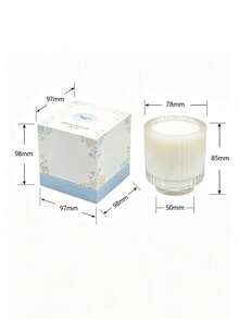 Cirelle 1pc Scented Soy Candle In Ribbed Glass Jar, Long-Lasting Aromatherapy Candle, Aesthetic Fluted Glass Candle Cup For Stress Relief, Bath, Spa & Home Relaxation Decor - multicolor - View 3