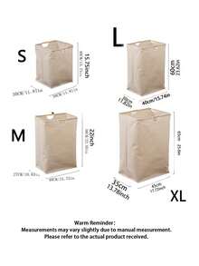 1pc Foldable Handheld Fabric Laundry Basket, Home Use Dirty Clothes Storage Bin, Bedroom & Bathroom Laundry Hamper, Portable Laundry Tools, Multi-Function Clothes Sorter Laundry Hamper, Washing Basket Bathroom Organizer, Basket - Apricot - View 10