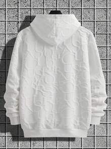 Daypath Men's Casual Streetwear Hooded Long Sleeve Sweatshirt For Daily Wear Graduation Office White Autumn - White - View 7