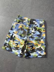 ROMWE MEN Street Life Men's Camouflage Pocket Button Casual Daily Travel Denim Shorts - Multicolor - View 4