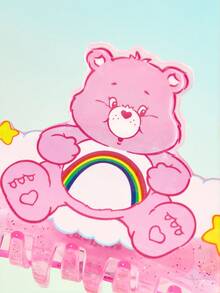 SHEIN X Care Bears 時尚可愛卡通髮夾，適合女孩與女士，居家、沐浴、美容護理、美髮造型完美適用 - 粉色 - 查看 2