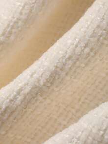 Dazy Plus Semi-Elastic Waist Elegant Fitted White Versatile Spring/Autumn Thick Shorts - Apricot - View 3