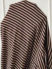SHEIN ملابس علوية رضاعة كاجوال بسيطة مخططة عادية للحوامل للخريف والمواعيد والولادة، أساسية لطيفة وأنيقة للخروج - بني - مشاهدة 8