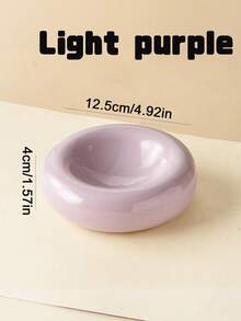 Donut Shape Ceramic Pet Bowl - Stylish Snack And Water Bowl. Large Capacity Anti-Tip Simple Cat Food Bowl-Easy To Clean-Suitable For Small To Medium Pets-Wide Brim Anti-Spill Design-Beautiful Pet Food Bowl - 100ml - View 11