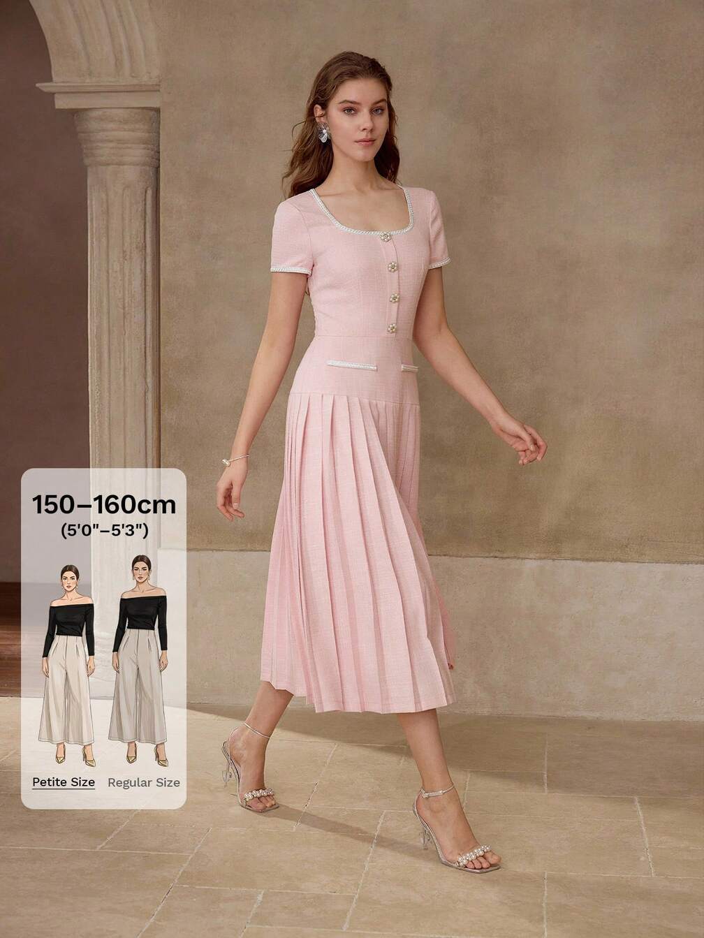 womens fuschia dress LEO LIN - Caroline Appliqué Short Sleeve Midi Available in size L Width:Wide (2E) mothersday Understanding Window Dressing: Definition,