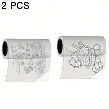 2/4 Rolls Transparent Self-Adhesive Thermal Paper, Suitable For Mini Portable Printer Glossy Thermal Printing Paper, 57mm X 2.5m, Thermal Labels, Fit For Most Pocket Printers - Thermal paper - View 15