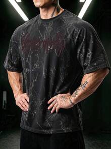 GymBeat 男士哥德字母印花短袖涼感絲棉 T-shirt 200g - 彩色 - 查看 3