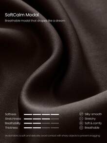 GLOWMODE SoftCalm Modal Own Your Flow 柔軟絲滑透氣腰長可調抽繩下擺單肩套頭運動衫 日常休閒穿搭 - 棕色 - 查看 5