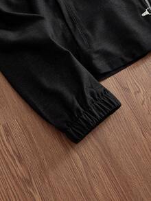 SWAVVY Chaqueta casual versátil para hombre para otoño - Negro - Ver 4