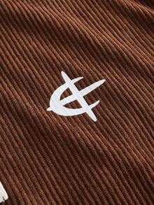 PAVTROS Men's Colorblock Patchwork Frog Button Jacket - Coffee Brown - View 4