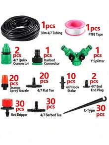 Automatic Flower Watering Device Double 15m Set,30M Watering Set,Removable Universal Rod Nozzle - Automatic flower watering device - View 8
