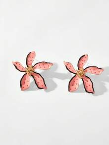 Maija Drip Fashion Stud Earrings - Pink - View 3