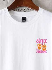 Manfinity Hypemode Men's Summer Casual Coffee Print Tank Top - White - View 5