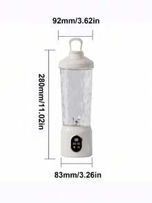 Teckwe 便攜式果汁機，電動 USB 果汁機/攪拌機，迷你攪拌機，適用於果昔和沙拉，果汁，1300mAh 多功能果汁機，附 LED 顯示螢幕 - 0.5升-1升 - 查看 7