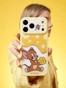 SHEIN TOM & JERRY X Lilla&Me 時尚高端印花圖案手機保護殼設計，適用於 iPhone，可愛時尚且精緻 - 彩色 - 查看 2