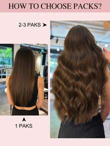 7 Pieces 110-120g Clip In Hair Extensions 20 Inch Remy Hair Extensions Clip Ins Human Hair #4 Chocolate Brown Natural Hair Clip In Extensions For Long Hair - S4 - View 6