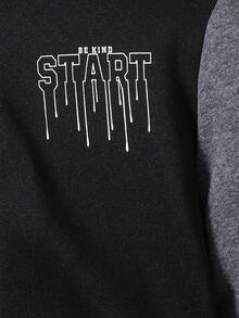SHEIN 青少年男孩基本款毛絨內裡夾克，休閒連帽秋冬外套，保暖內裡填充外套 - 彩色 - 查看 3