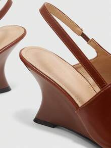 CUCCOO BIZCHIC Minimalist Style, Black Pointed Wedge Heel Shoes, Closed Toe Elegant Shoes, Versatile Commuter Women's Shoes Fall Shoes - Brown - View 6