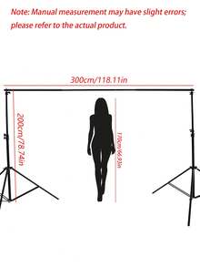 1 Set Adjustable Photography Backdrop Stand Kit, 2 Tripods With Crossbar & 4 Clips, Multiple Size Options, Heavy‑Duty Background Support For Photo Studio, Party, Banquet, Wedding, Holiday & Indoor‑Outdoor Event Decor Supplies - View 5
