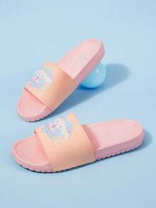 HELLO KITTY AND FRIENDS | SHEIN Ladies Slippers Girly Style, Cute Cartoon Slippers - Baby Pink - View 2