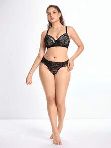 Slumbrini 1件加大码蕾丝钢圈文胸 - 彩色 - 查看 8