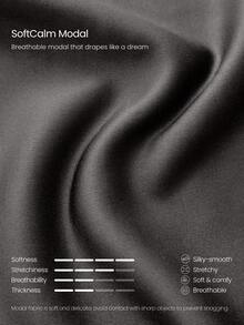 GLOWMODE SoftCalm Modal Easy Does It 柔軟絲滑透氣半拉鍊短袖運動衫 日常休閒穿搭 - 灰色 - 查看 4