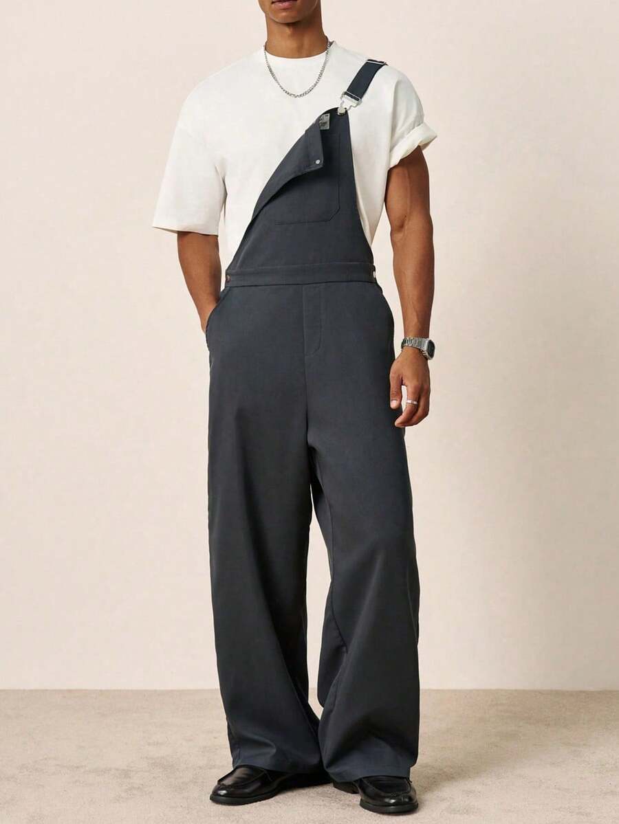 TOKVUE Men's Fashion Versatile Commuter Overalls - Black - View 1