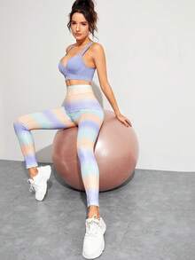 Easithlete Minimalist Solid Color Seamless Sports Bra - Mauve Purple - View 4