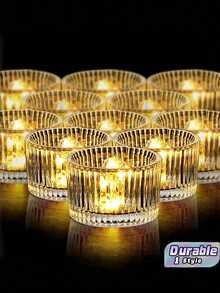 Mini Glass Candle Holder Set - multicolor - View 1