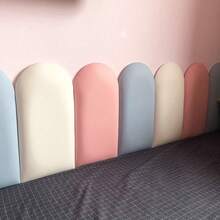 1pc 40x20cm Headboard, Bedroom Decor, Wooden Wall Panel, Home Decor, Tatami Soft Backing Wall Pad - multicolor - View 5