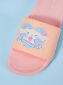 HELLO KITTY AND FRIENDS | SHEIN Ladies Slippers Girly Style, Cute Cartoon Slippers - Baby Pink - View 4