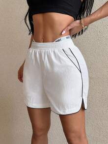 Dewbera Dewbera Women's Lightweight Sports Shorts, Comfortable For Fitness, Yoga And Multi-Scenario Wear - White - View 5