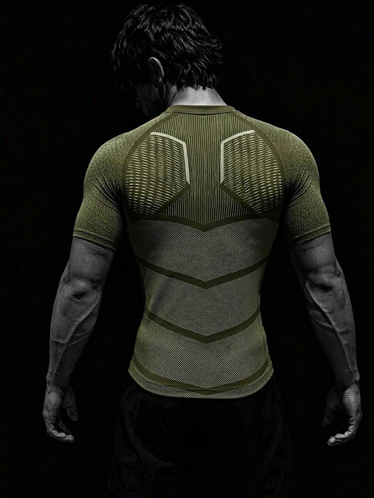 RISE LYT Men's Short Sleeve Slim Fit Fitness Sports T-Shirt - Multicolor - View 2